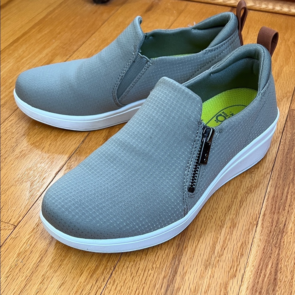 Ryka Luminous Grag Green Slip-On Women's Wedge Sneakers